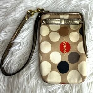 COACH Polka Dot Wristlet / Card holder Cardholder